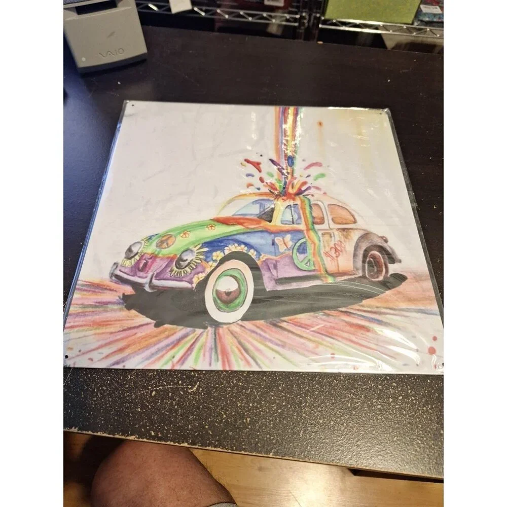 VW Style Multi-Colored Metal Tin Sign 12